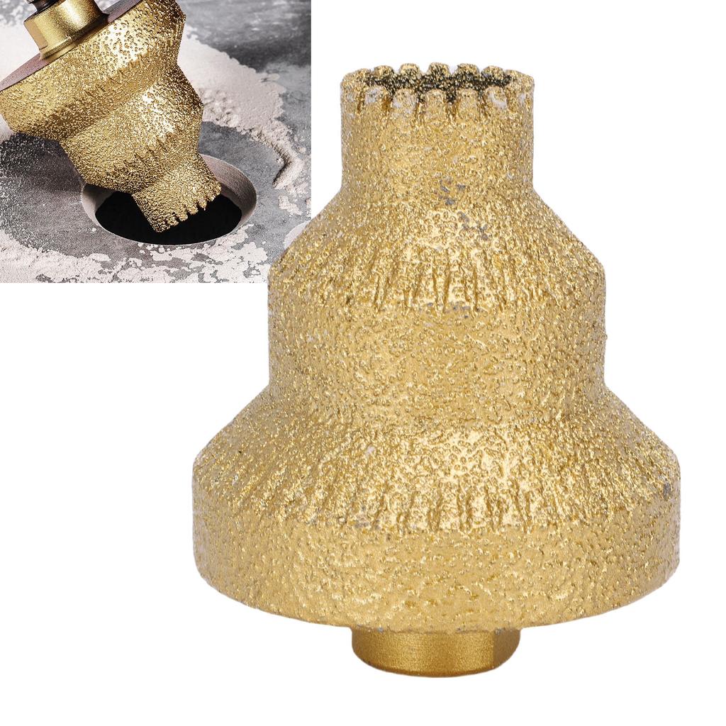   Step Chamfer Drill Bit M10 Thread 20mm 35mm 50mm Multi Layer Tapered Reamer Brazed Pagoda Drill Bit for Tile Marble