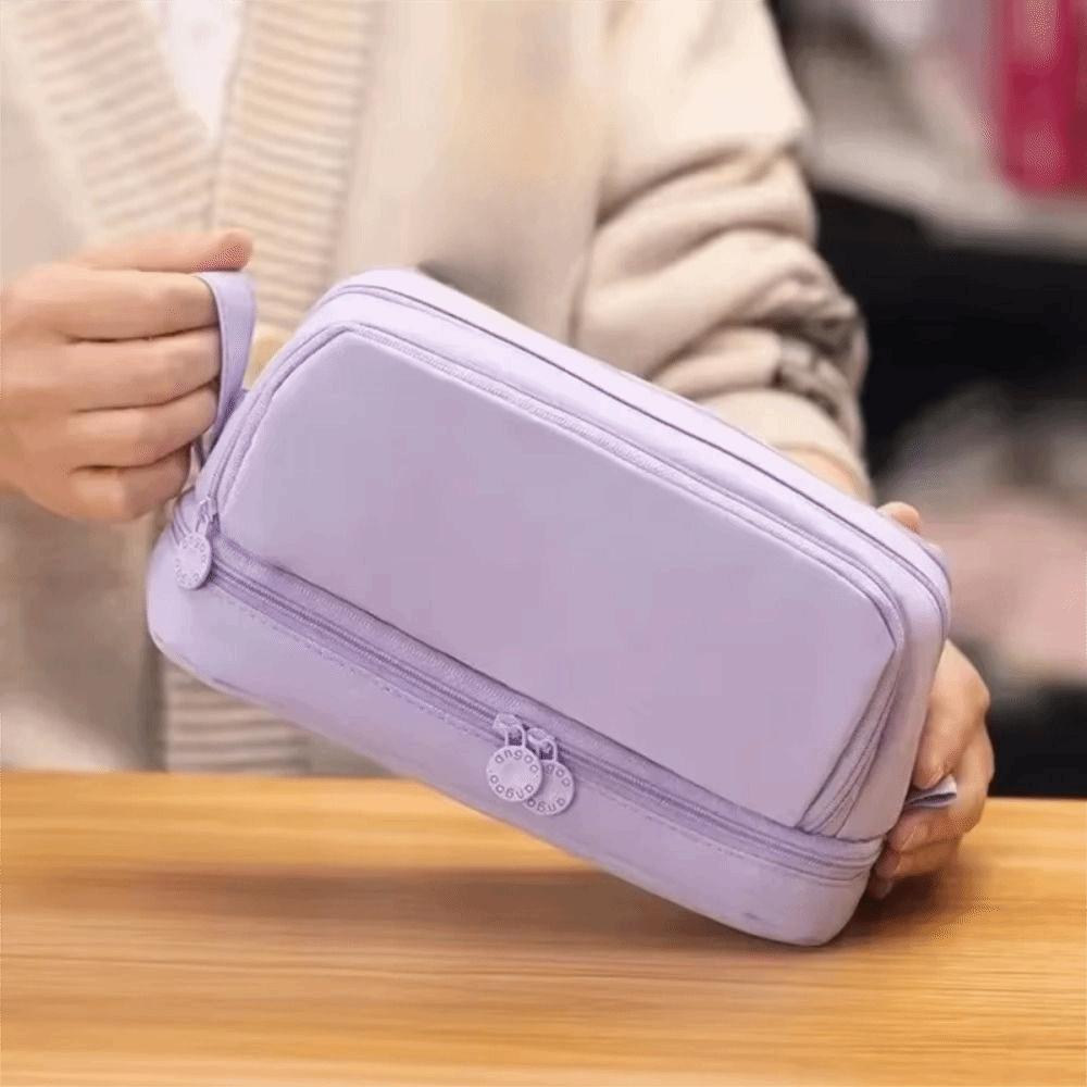 Wear-resistant Pencil Case With Compartments Pen Bag Cute Portable Pen Pouch  Gift for Children
