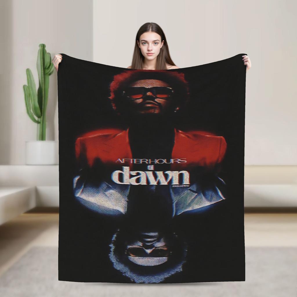 Фланелевое одеяло The Weeknd Рэпер Певец Новая Альбом Спешите Завтра Теплое Мягкое Плед для Покрывала Дивана Покрывало для Кровати