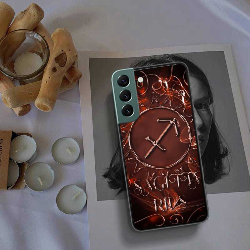 Чехол для телефона Libra Pisces Virgo Capricorn Aquarius Taurus для Samsung S25 Edge S24 FE Galaxy S22 Ultra S21 Plus S20 S23 S10 Plus C