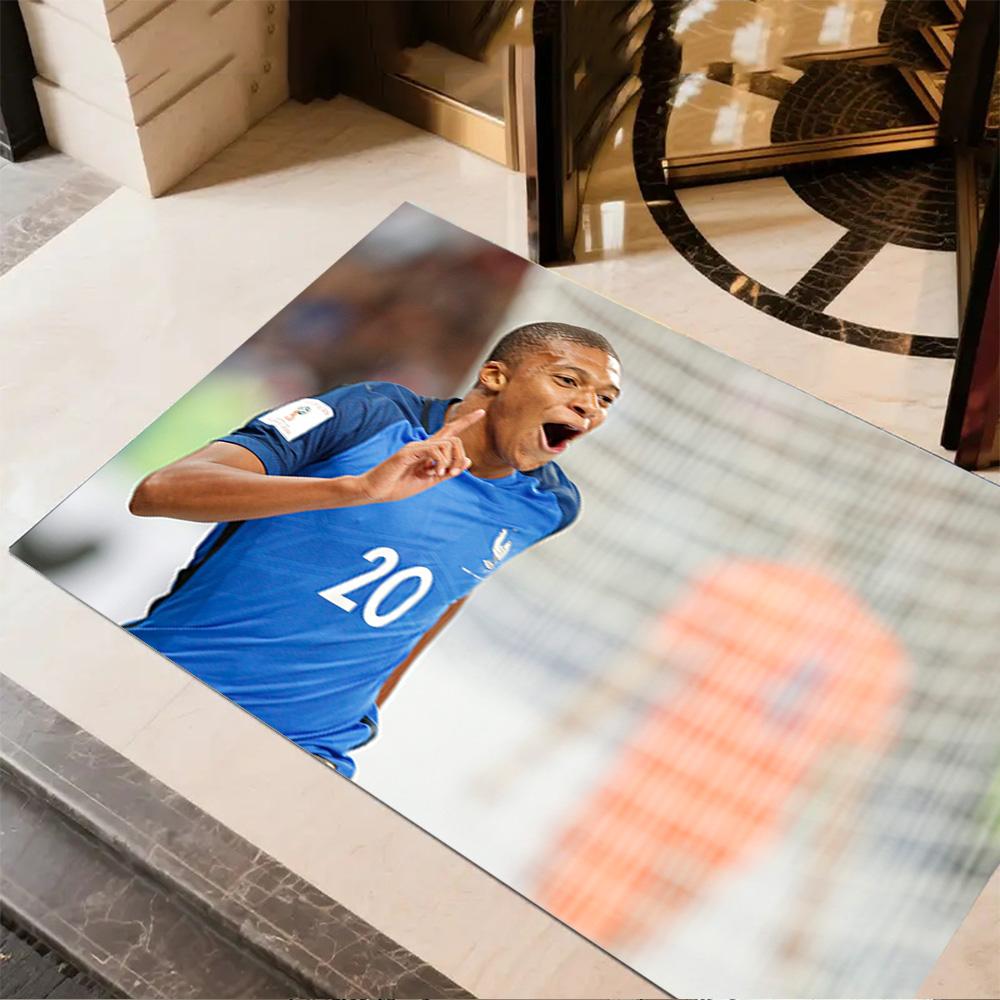France Football Star Floor Rug Office Rug Suitable for Living Rooms Kitchen Bedrooms Outdoor Antislip Carpet Office home decor