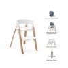 Stokke Ступеньки Детский Высокий Бук с Подножкой и Регулируемой Удобной и Изделие 349701 Стул, Натуральный, Спинка, Функциональный, Номер