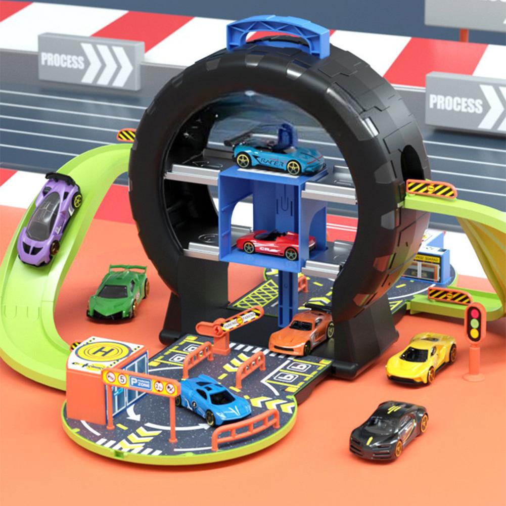 Детская игрушка-трек для машинок, шина, игрушка-парковка, игрушка-паркинг, игровой набор, подарки на день рождения для мальчиков и девочек 3-6 лет