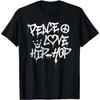 Футболка с надписью Peace Love Hip Hop Dancing