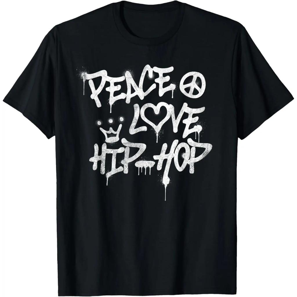 Футболка с надписью Peace Love Hip Hop Dancing