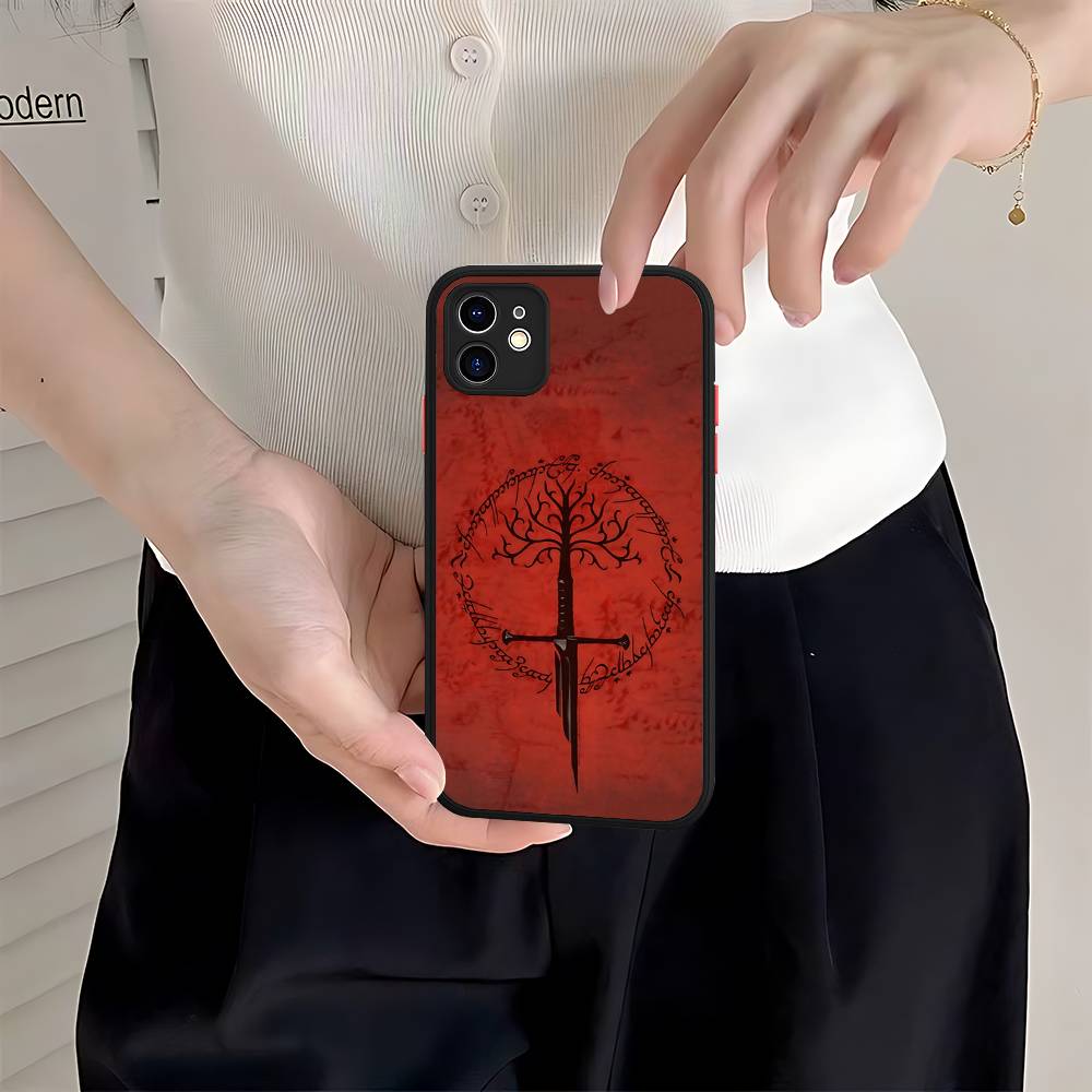 Чехол для телефона Властелин К-К Колец Для IPhone 16e 16 15 14 13 12 11 Pro Max X XS MAX Plus Матовый чехол Spuerstar