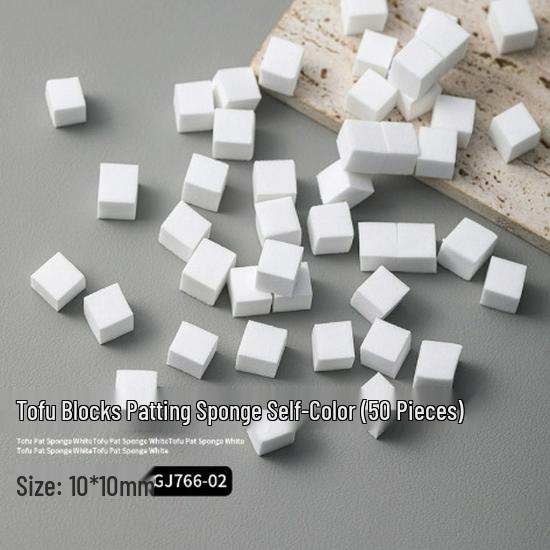 Nail Art Sponge High Density Tofu Block Blending Blush Tool with Clip