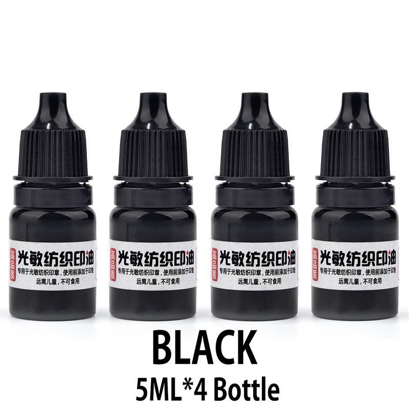 20ml DIY Fabric Textile Seal Stamp Printing Oil Refill Ink Photosensitive For Clothes Stamp Wood Metal Paper Glass Plastic