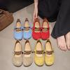 French Retro Mary Jane Women's Shoes 2025 New Spring and Autumn Soft-soled Gentle Fairy Wind Shallow Mouth Single Shoes Doudou Ladyshoes