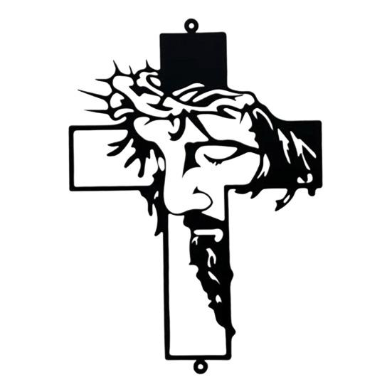 Jesus Cross Sign Acrylic Cross Sign Wall Decor Faith Cross Sign Crowned