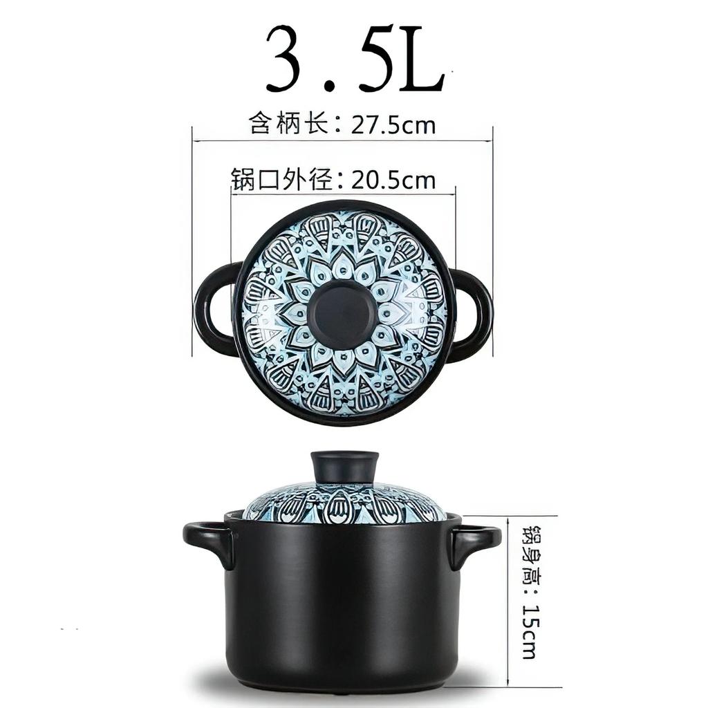 Ceramic Casserole Soup Stew Pot Saucepan Induction Cooker Korean Style Pan Gas Cookware Cooker Home Kitchen Supplies Cooking Pan