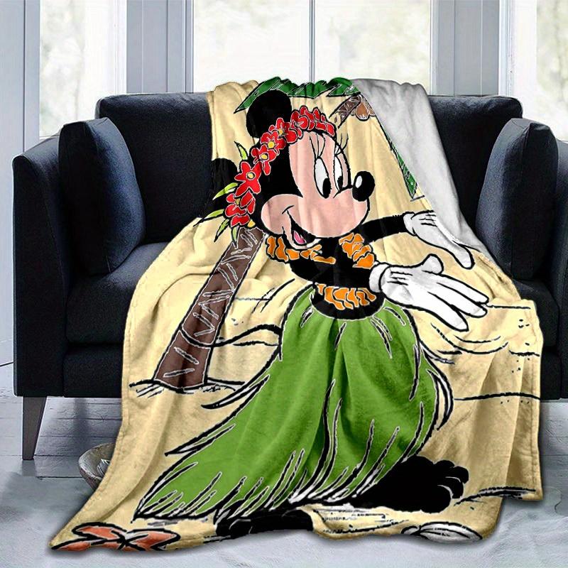 1pc Minnie Mouse Hawaiian Hula Girl Home Decor Throw Blanket Perfect for Couch, Bed, Travel