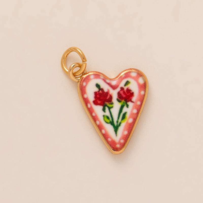 Красочный дофаминовый кулон с масляными каплями, милый кулон-шарм в виде клубничного краба, раковины сердца, для изготовления ювелирных изделий