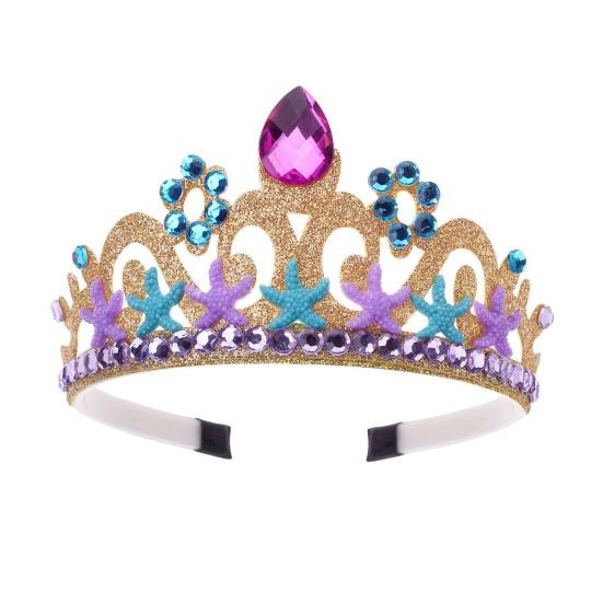 Океанская морская звезда, Русалка, повязка на голову принцессы со стразами, Корона принцессы, вечерние повязка для волос, детский праздничный обруч на голову, аксессуары для головных уборов