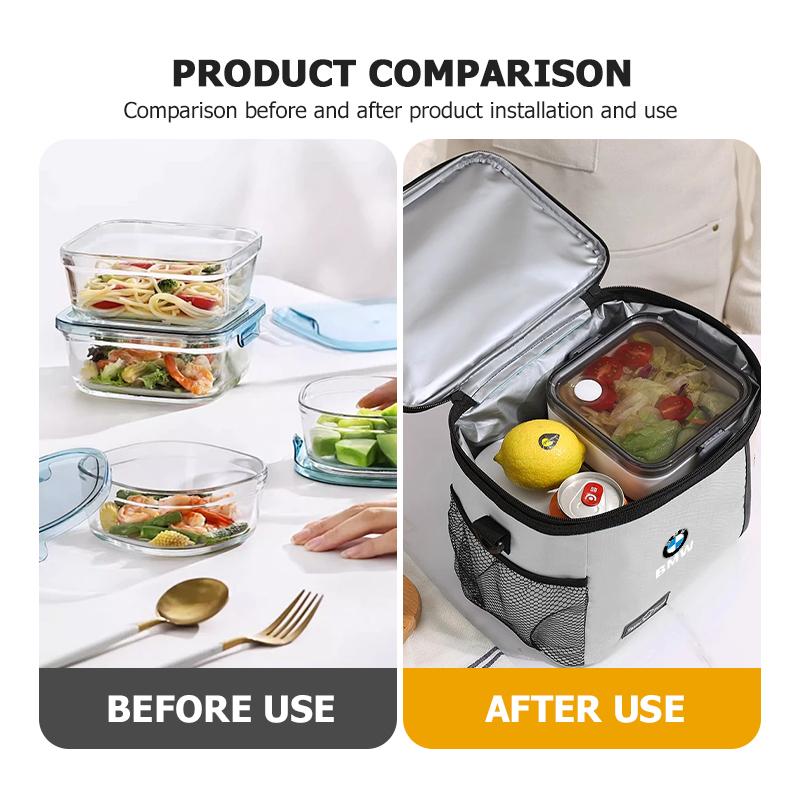 Leakproof Lunch Bag Large Capacity Crossbody Bento Insulation Box For BMW E90 E60 E46 E39 F30 F10 E87 X3 X4 X5 X1 G30 G20