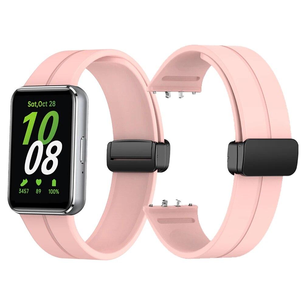 Новый силиконовый ремешок для Samsung Galaxy Fit3 с магнитной пряжкой, спортивный браслет