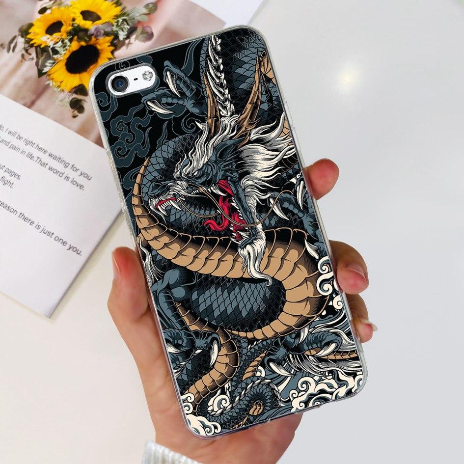 For iPhone 5 5S Case Fashion Astronaut Art Painted Shockproof Soft Cover For iPhone SE 2016 2020 SE2 TPU Funda on iPhone5 Bumper