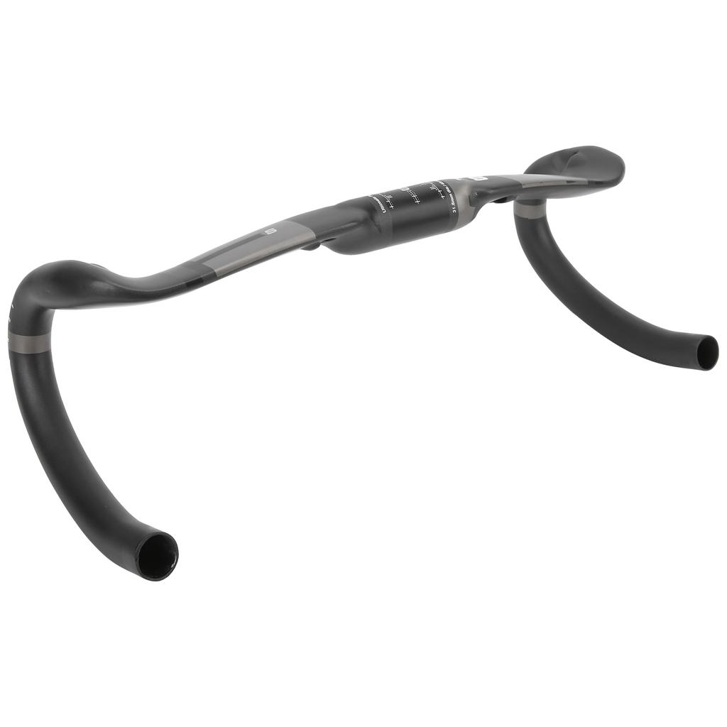 Руль велосипедный из углеволокна, снижающий сопротивление, изогнутый, матовый, усиленная часть, 400 31.8мм