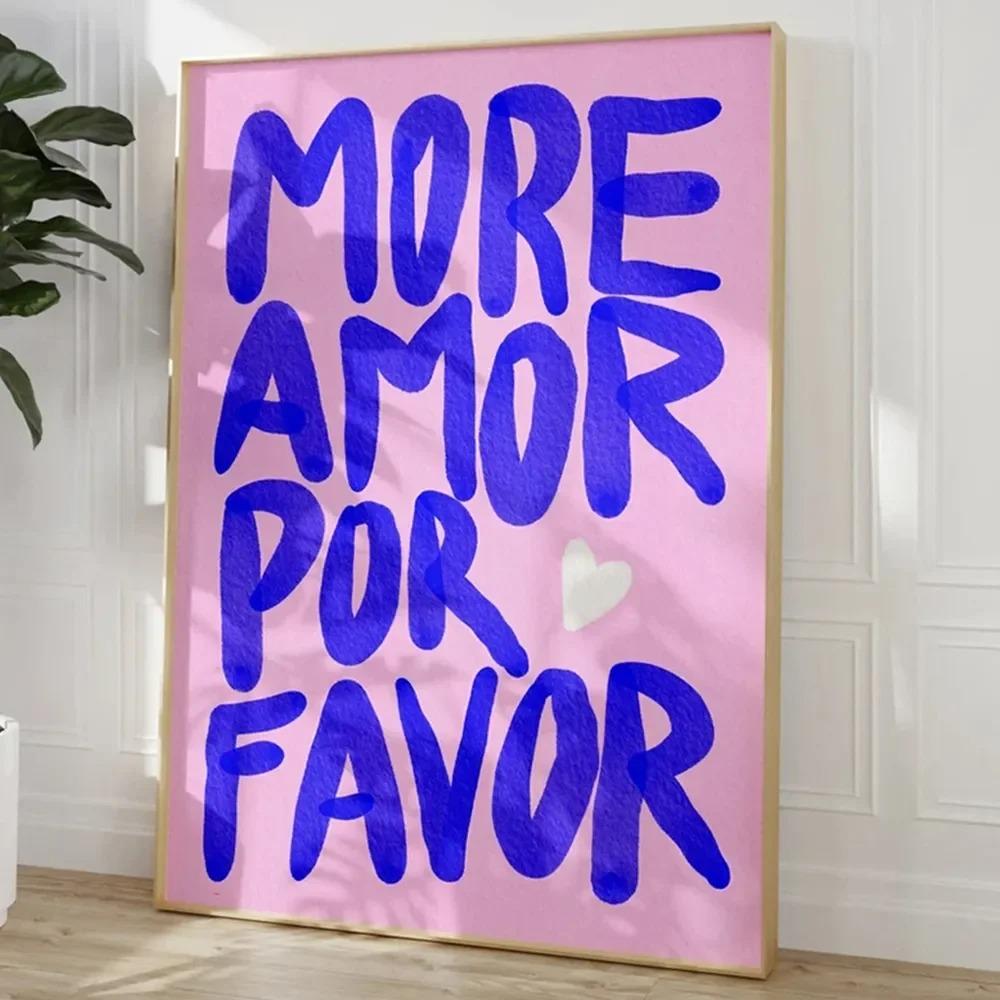 Maximalist More Amor Por Be Kind Rulers Love Quote You Looks So Good Wall Art Canvas Painting Poster For Living Room Home Decor