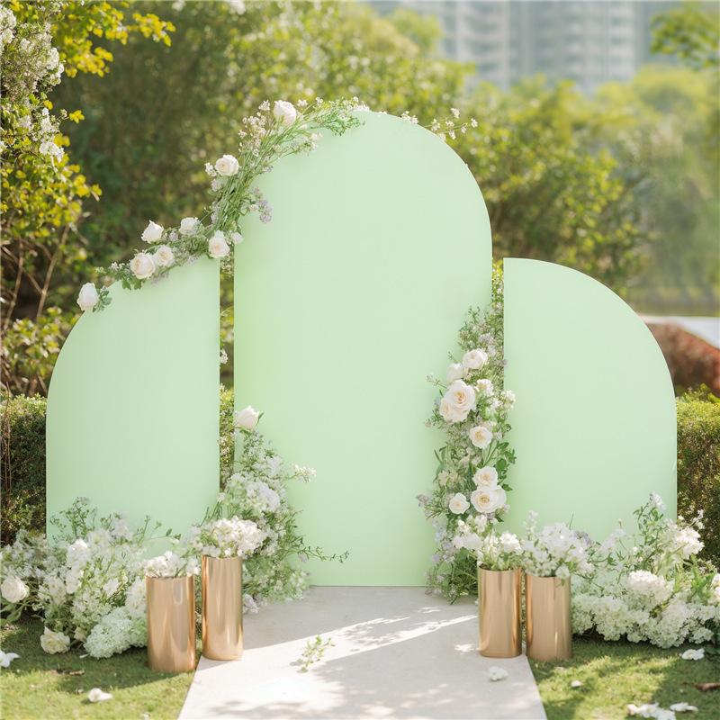 3pcs Wedding Knife Shape Arch Backdrop Cover Home Birthday Party Ceremony Fabric Photography Background Baby Shower Decorations