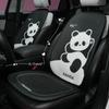 2024 Cartoon Panda Car Seat Cushion Full Set Fashion Breathable Ice Silk Car Seat Cushion Cover Anti Slip Interior Accessories