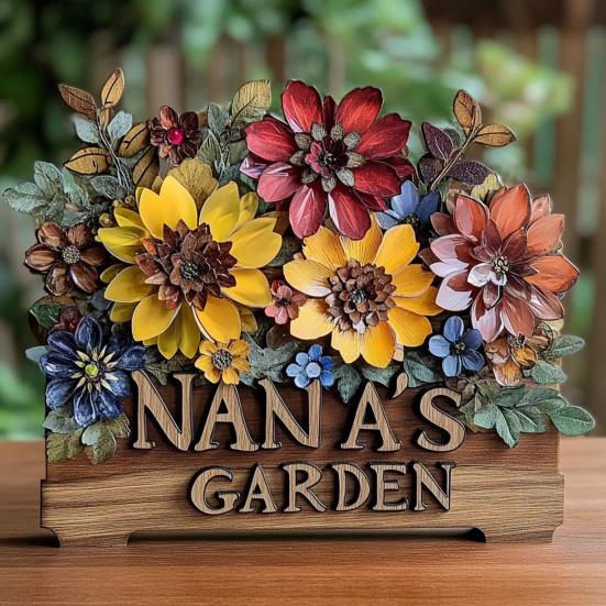 Украшение для сада мамы «Любовь растет здесь» Знак с деревянной основой Украшение для стола в центре Подарки на День матери День рождения