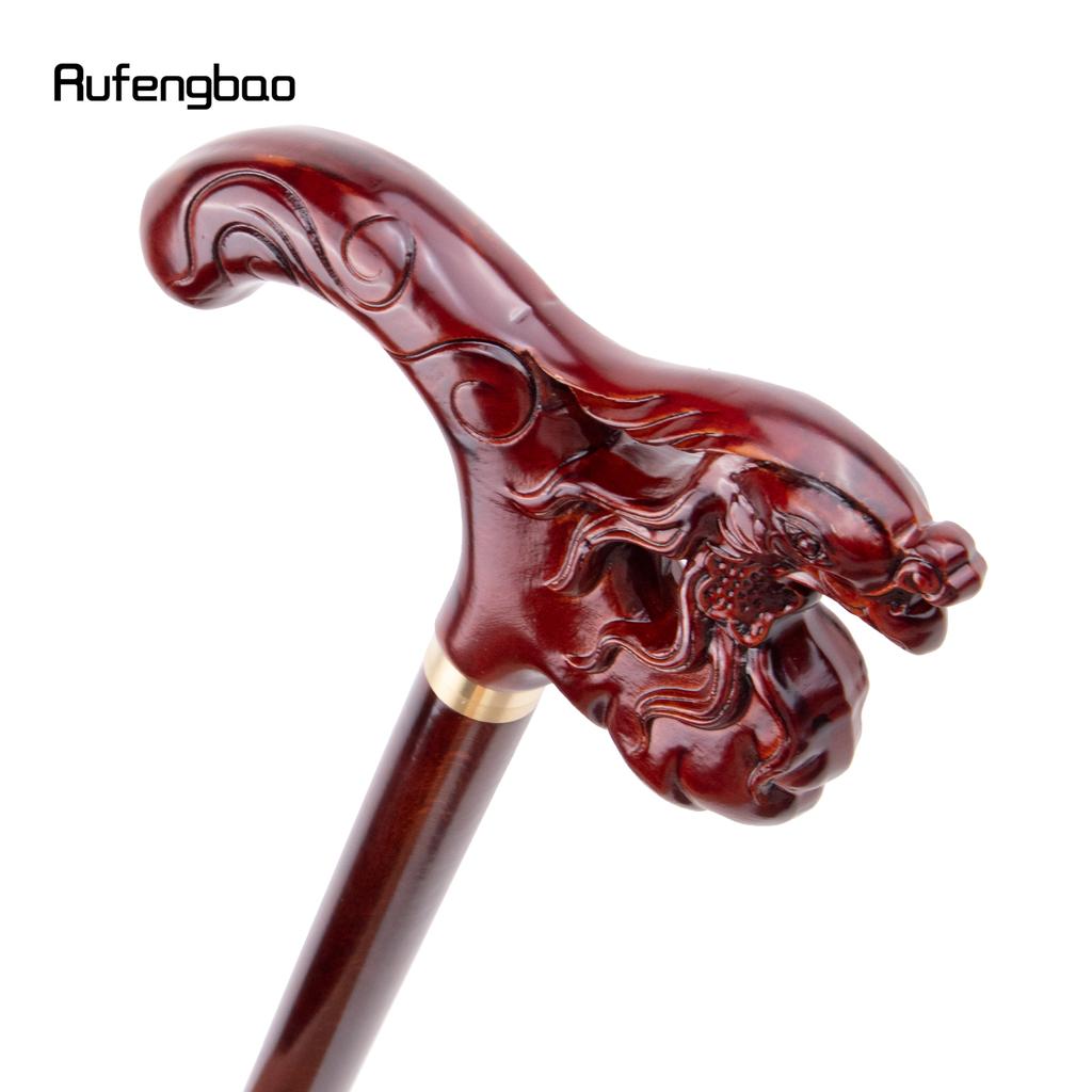 Коричневый Феникс Деревянная Односуставная Модная Трость Декоративная Косплей Палка Хэллоуин Булава Костыль Жезл Посох 97см