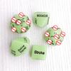 Игровой набор из 5 игральных костей Naughty Dice, светящиеся в темноте акриловые игральные кости Sexy Love для вечеринки в паре с золотыми узорами
