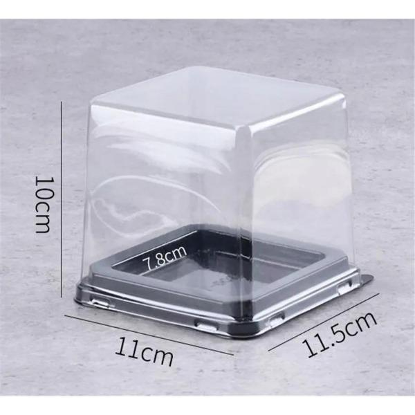 Золотисто-черная прозрачная овальная пластиковая коробка для упаковки мусса для торта, кекса, сыра, пирожных, крема, контейнера, чехла для свадебных торжественных случаев