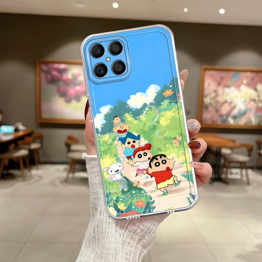 Soft Phone Cover Case for Honor X9b X7b X9a X8b X8a 90 Lite X8 Cute Crayons Shinchan