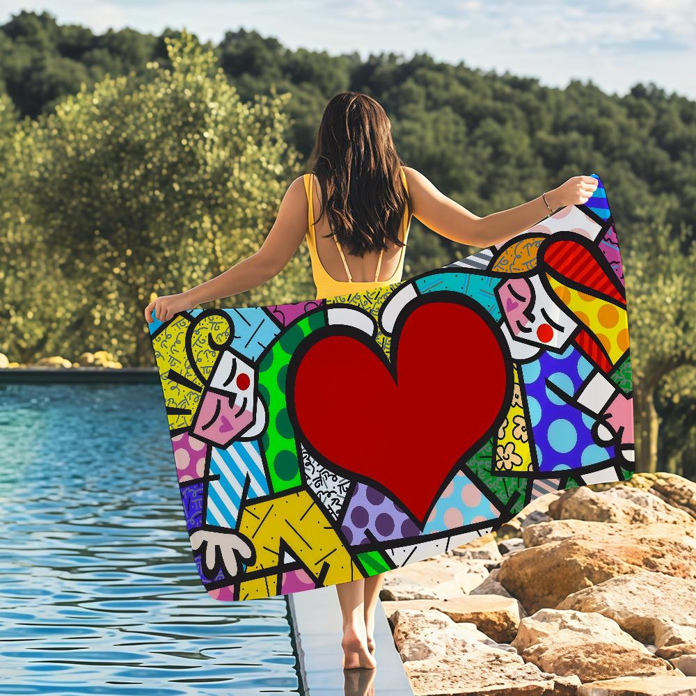 Полотенца для пляжа Britto Art Towel Быстросохнущие Подходят для Бассейнов, Кемпинга, Йоги и Тренажерного Зала