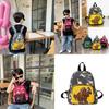 Stylish Breathable Nylon School Backpack With Cartoon Dinosaur Design For Kids