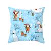 Peach Skin Christmas Print Pillow Case Cartoon Animal Home Sofa Cushion Cover Bedside Bedroom Pillow