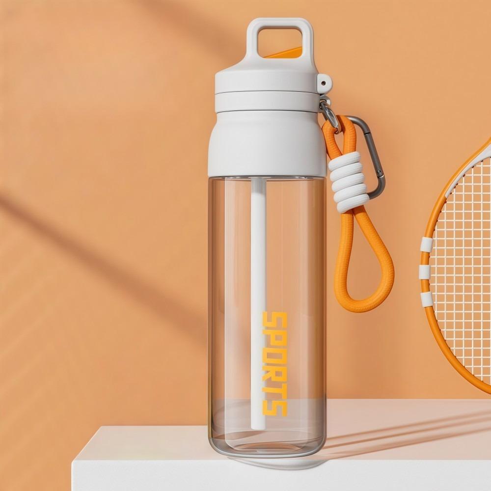 700ML Sports Straw Cup Heat-Resistant with Hanging Buckle Cycling Water Bottle Large Capacity Portable Student Water Cup