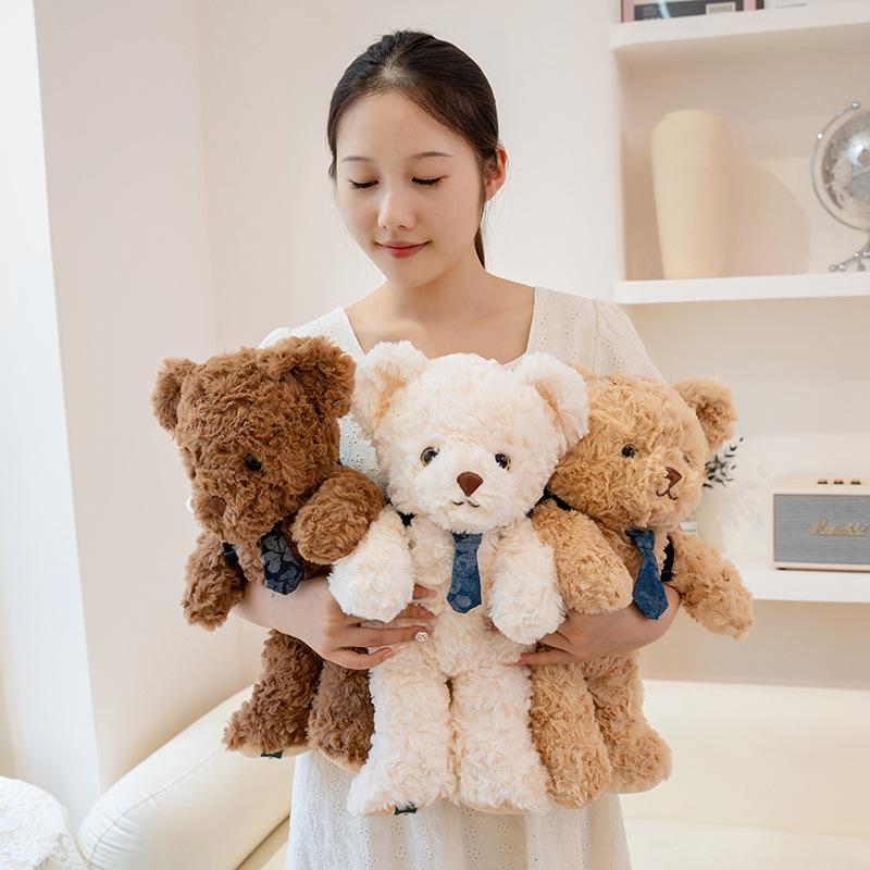 Cute bag bear teddy bear doll plush toy hug bear doll children's company soothing doll