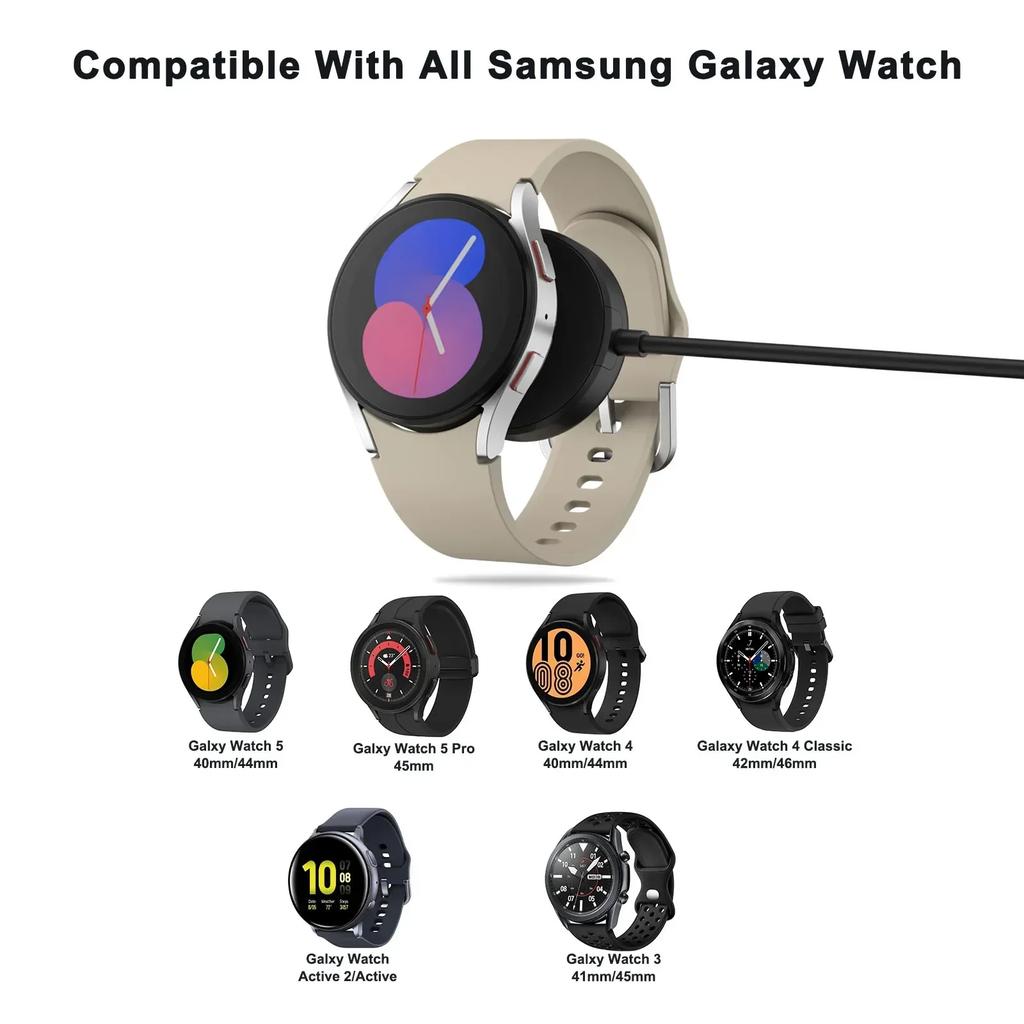 Быстрая USB-зарядка для Samsung Galaxy Watch 7 FE 6 5 4 40 44мм/Watch 3 41 45мм/Watch 5 Pro 45мм Active 1 2 Кабель Зарядная док-станция