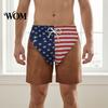 American Flag Pattern Shorts Funny Patriotic Men Shorts, Stars And Stripes Swim Trunks, Quick Mens Trunks Dry Drawstring Waist Board for Summer Beach