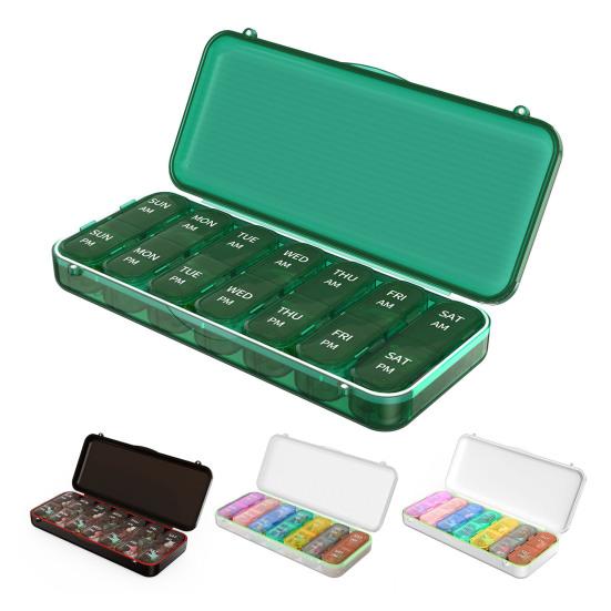 Ящик для хранения таблеток Органайзер для таблеток Не содержит BPA Большая емкость Несколько отделений Влага