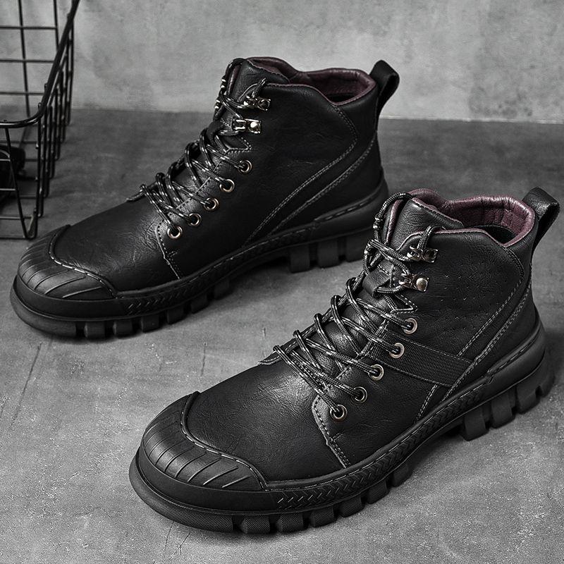 Retro Martin Boots Men's Motorcycle Tooling Boots Autumn