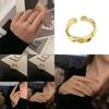 Trendy Minimalist Korean Geometric Wave Ring In 925 Silver For Womens Jewelry
