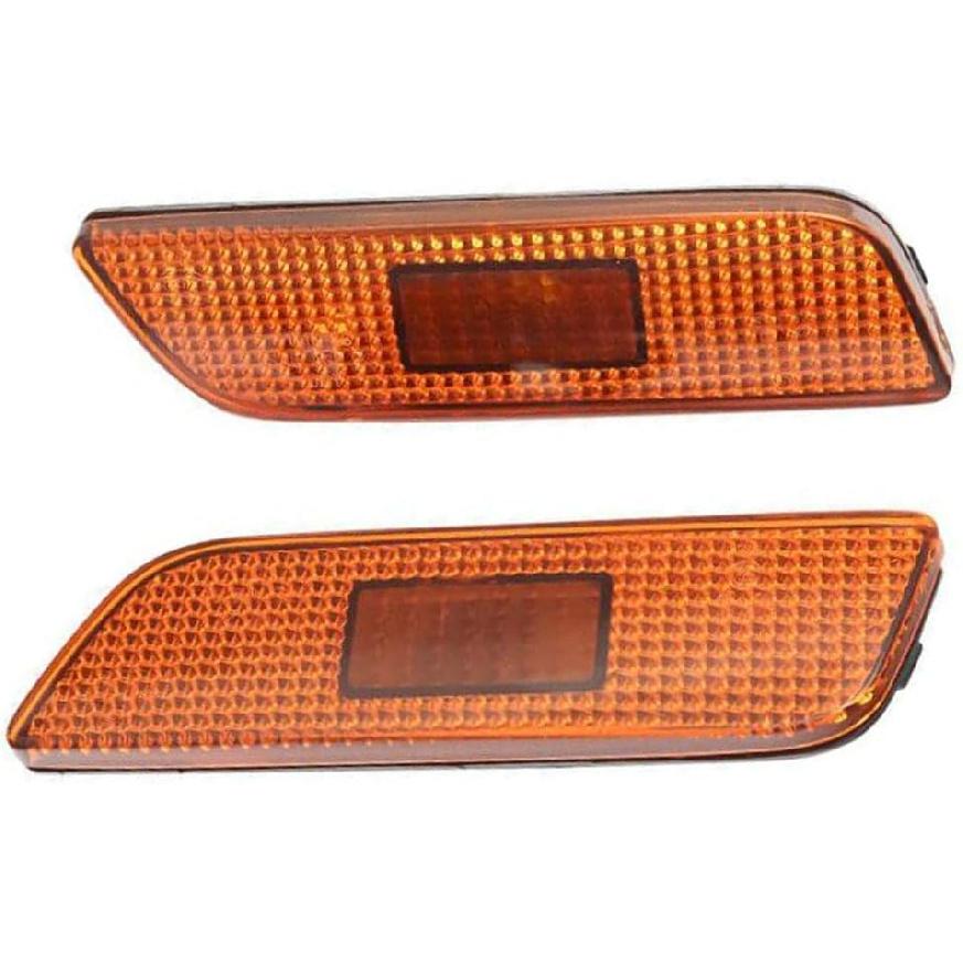 Pair For Volvo S80 Front Bumper Reflector Side Maker Light Amber Side Marker Light Assembly 1999 2000 2001 2002 2003 2004 2005 2006 9188263,9188264