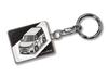 MKJP Custom Keychain Honda Stepwagon Hybrid RP5 Black Car Silver Base Color