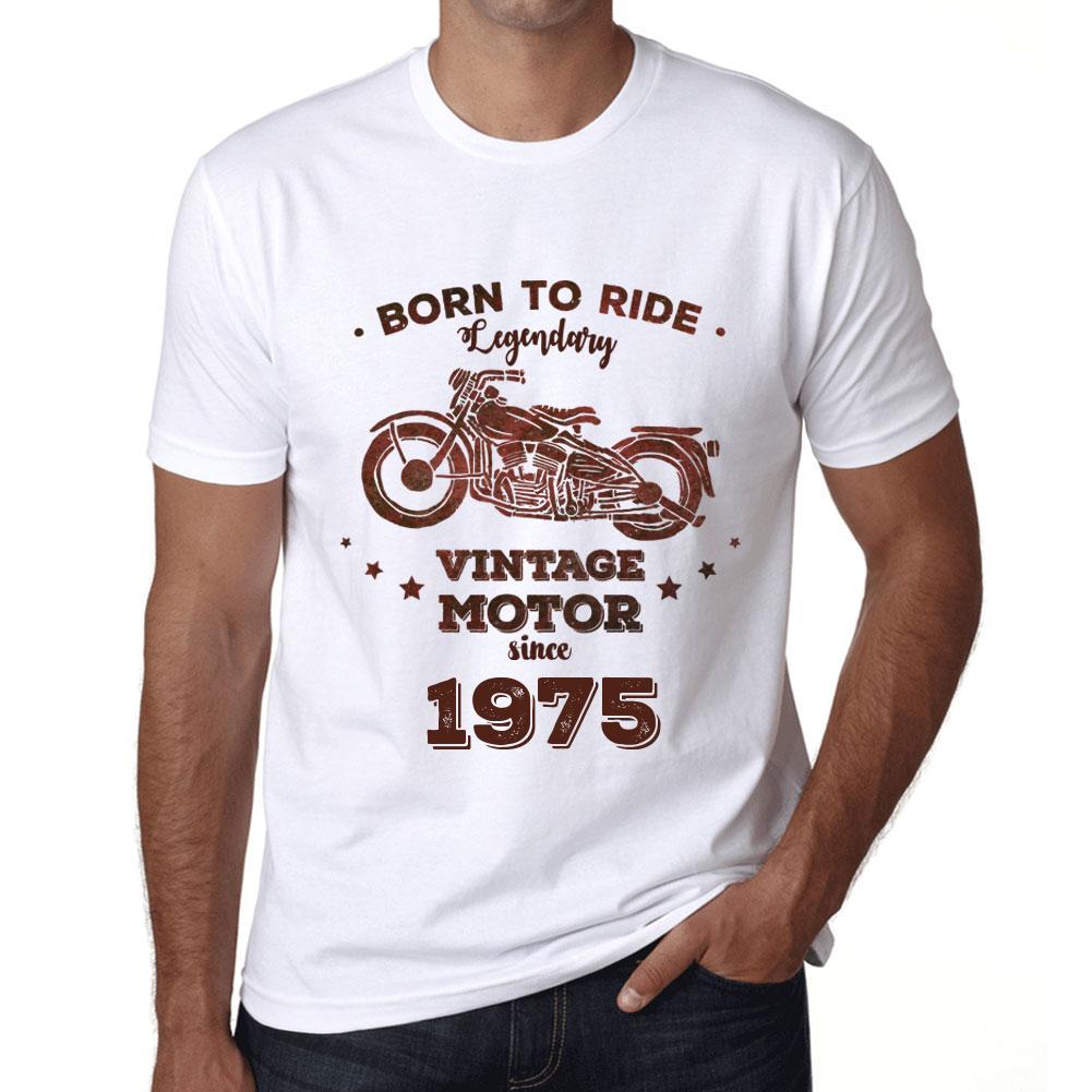 Men's Vintage Tee Shirt Graphic T Shirt Easy Rider Since 1975 White