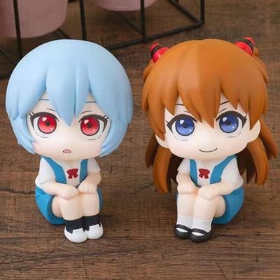 10 см аниме Евангелион Аянами Король фигурка Со ryuu Аска Лэнгли смотреть вверх Ева сидящая модель игрушка кукла фигурка действия ПВХ украшение