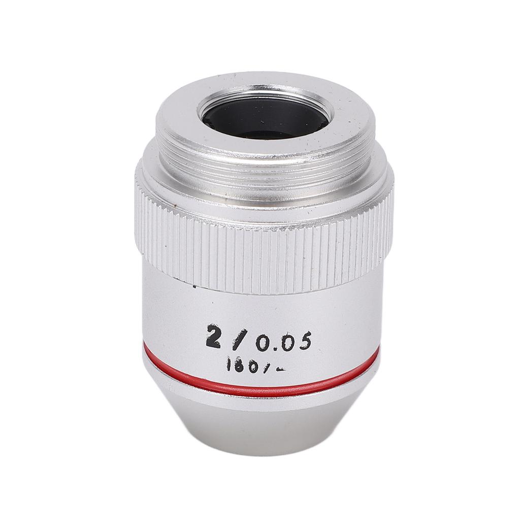 2x 195 Achromatic Objectives Low Magnification RMS Thread 20.2mm for Biological Microscope