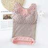 Thermal Underwear Women Top with Bra Fleece Camisole Large Velvet Winter Seamless Sexy Lace V-neck Warm