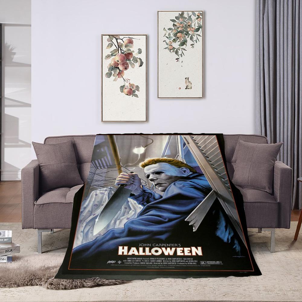 Michael Myers Bed Blanket Halloween Sofa Blankets for Bed Summer Comforter Fluffy Soft Blankets and Bedspreads Cobija Plaid Nap
