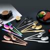 4pcs Dinnerware Set Stainless Steel Cutlery Set Knife Fork Tea Spoon Dinner Set Kitchen Tableware Silverware Set