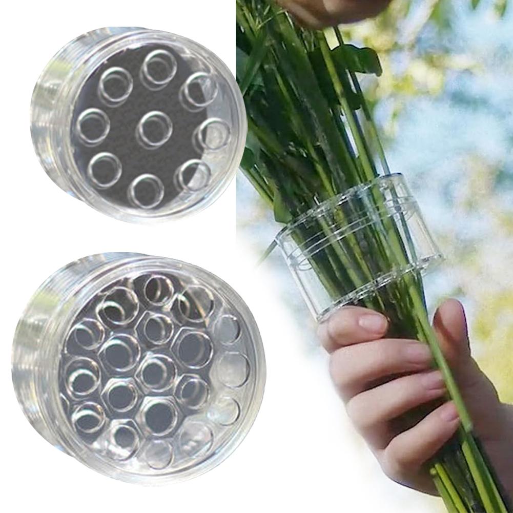 1/2 Pcs Spiral Stem Holder Plastic Bouquet Floral Arranger DIY Bouquet Twister Flower Arrangement Holder Transparent