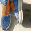 Весенняя обувь Женская мода Кристальный блеск chaussure femme Повседневные женские лоферы Слипоны На плоской платформе Женская обувь WSH4030